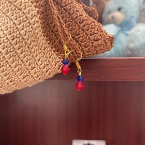 Handmade DIY crystal earrings